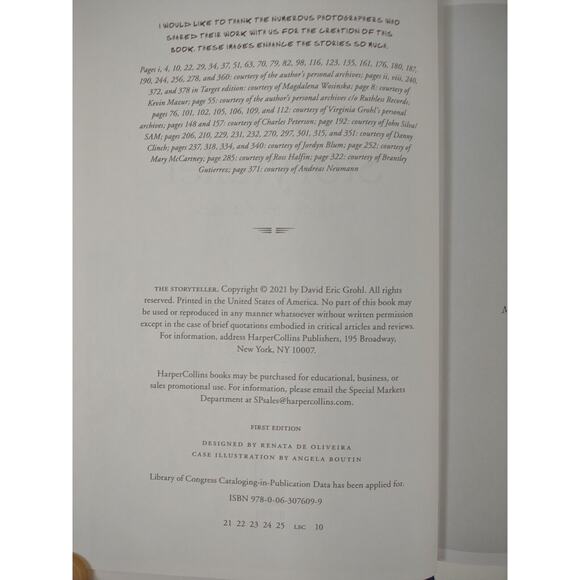 The Storyteller: Tales of Life and Music By Dave Grohl Hardcover LIKE NEW - Picture 6 of 6